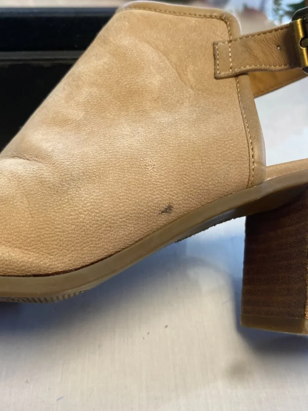 Franco Fortini Aniston Tan Leather Heel Sandals 7.5M
